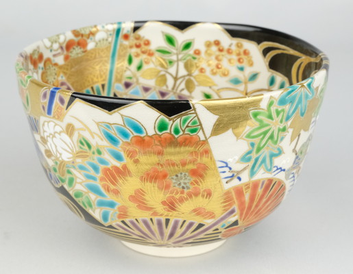 手塚充仁清写花丸の絵水指鵬雲斎宗匠御書付共箱裏千家茶道具京焼