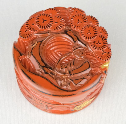 栗山園オンライン通販部 / 【出物】 倣鎌倉彫義経香合 川端近左