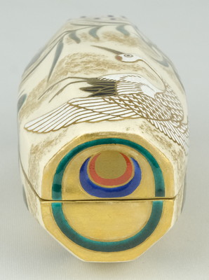 栗山園オンライン通販部 / 【出物】 色絵ぶりぶり香合 清閑寺窯（杉田