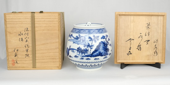 四摘茶入 染付 四摘茶入 染付 四摘茶入 染付