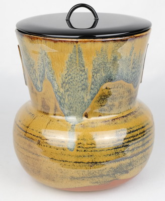 加藤芳右衛門 織部 亀甲香合