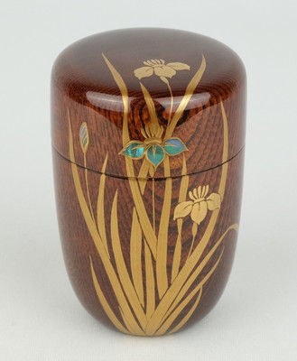 栗山園オンライン通販部 / 【出物】 菖蒲蒔絵欅溜長棗 田中宗凌