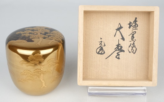 栗山園オンライン通販部 / 【出物】 塩釜絵大棗 一后一兆 鵬雲斎書付