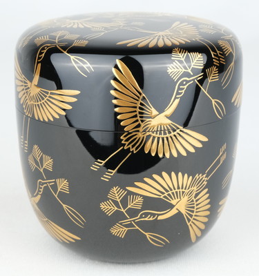 栗山園オンライン通販部 / 【出物】 松喰鶴蒔絵大棗 岡本康伸 堀内宗心