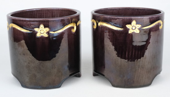 栗山園オンライン通販部 / 【出物】 紫交趾火入一双 永楽妙全（14代