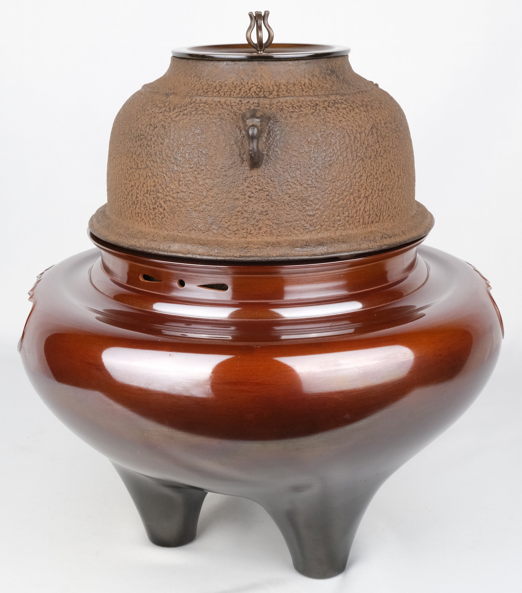 栗山園オンライン通販部 / 【出物】 唐銅朝鮮風炉真形釜添 和田美之助