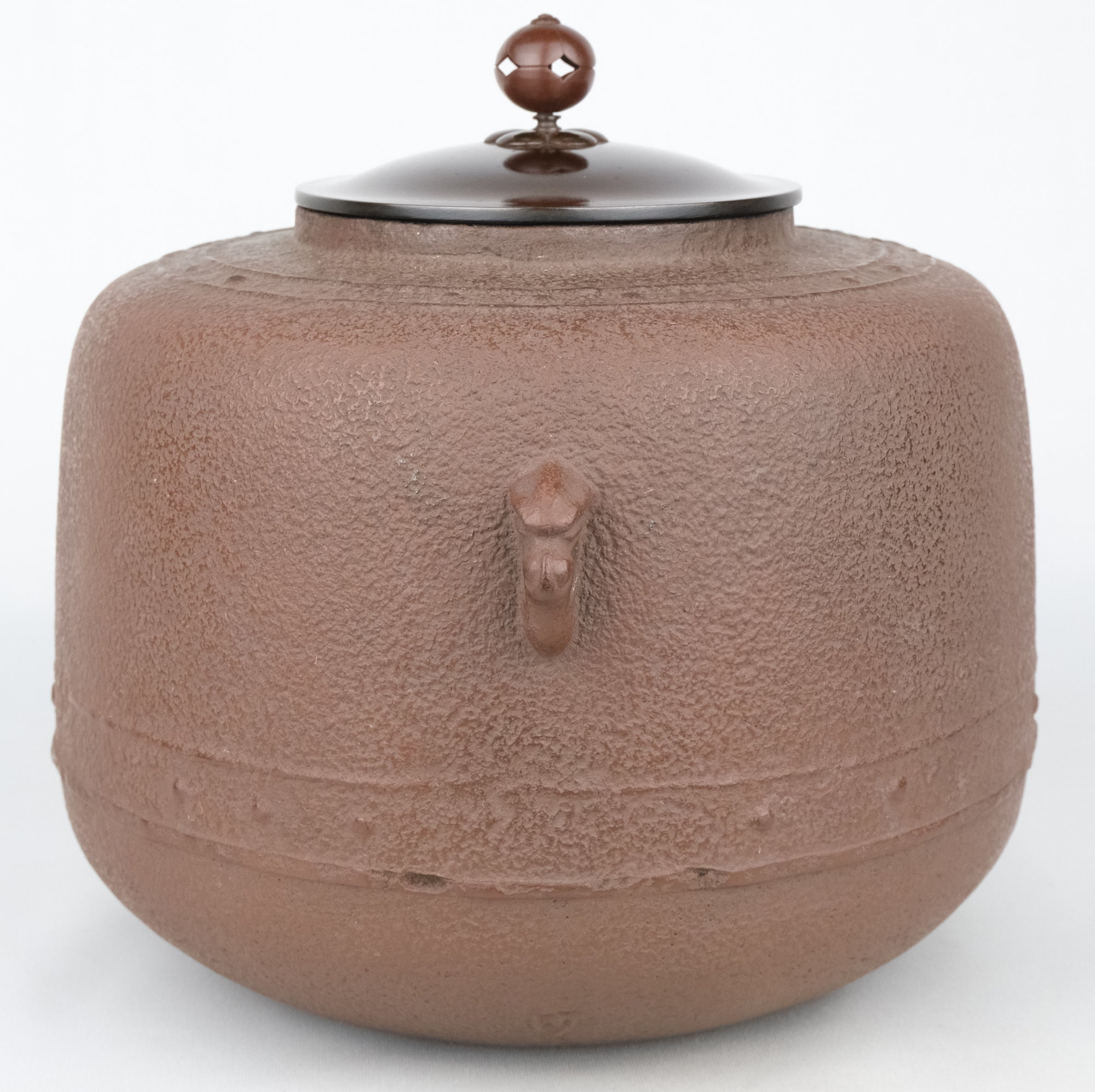 ♯釜師 角谷與兵衛 (与斎) 造 萬代屋釜 釜鐶 共箱付き 角谷興兵衛 万代