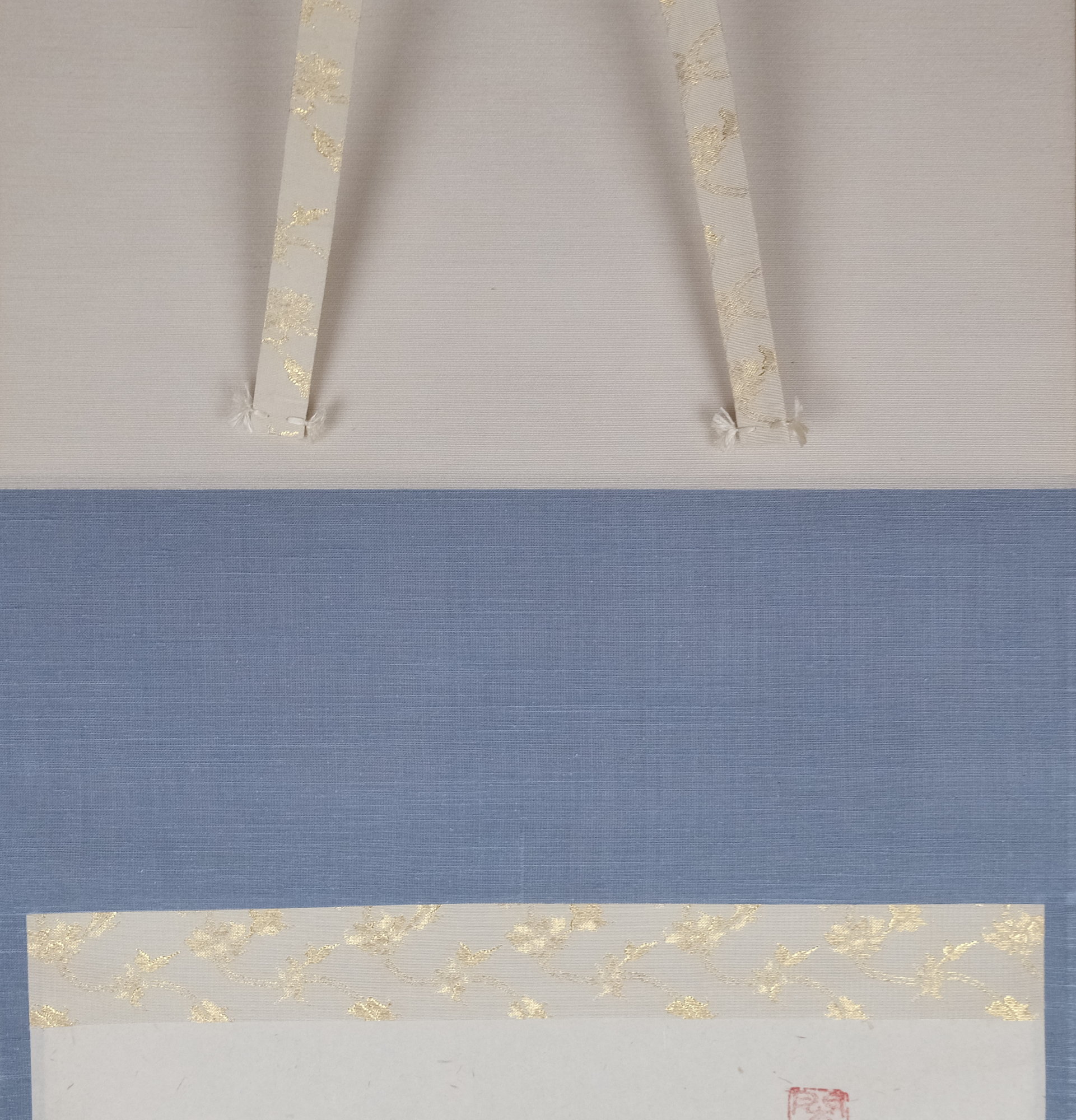 掛軸-1747 大徳寺 小堀卓巌 「花開蝶自来」 共箱 掛軸【清流