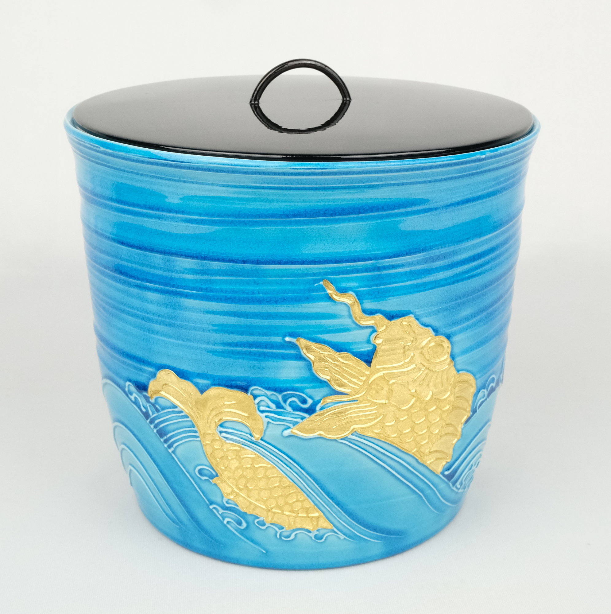 ウ272 水指『中村翠嵐』『古代黄交趾太鼓水指共箱』茶道具