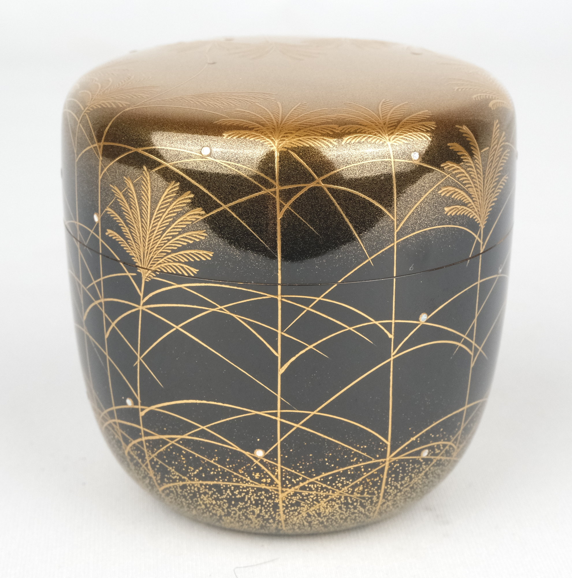 栗山園オンライン通販部 / 【出物】 芒蒔絵平目地内梨子地大棗 吉田華正