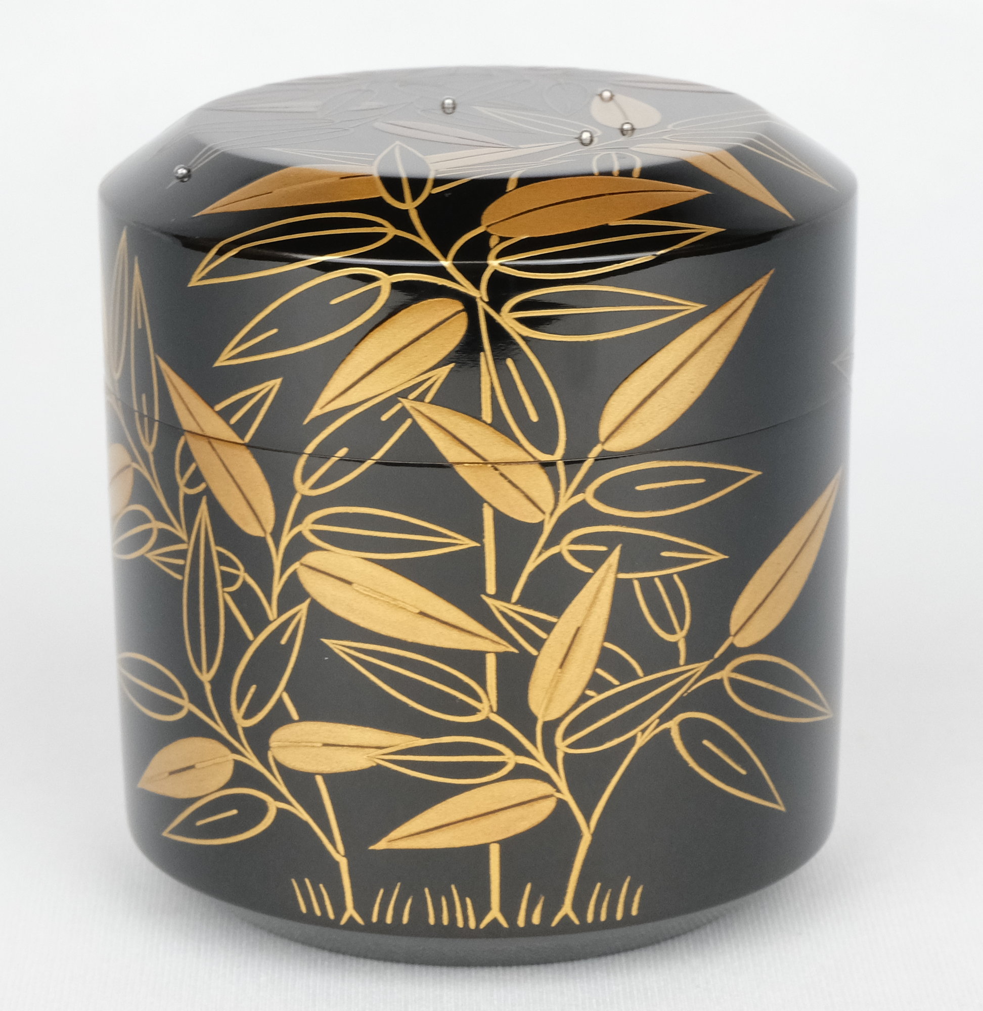 雪吹棗 茶道具】雪吹 棗 雪輪 中村宗尹 共箱 薄器 吹雪 R1277ダ