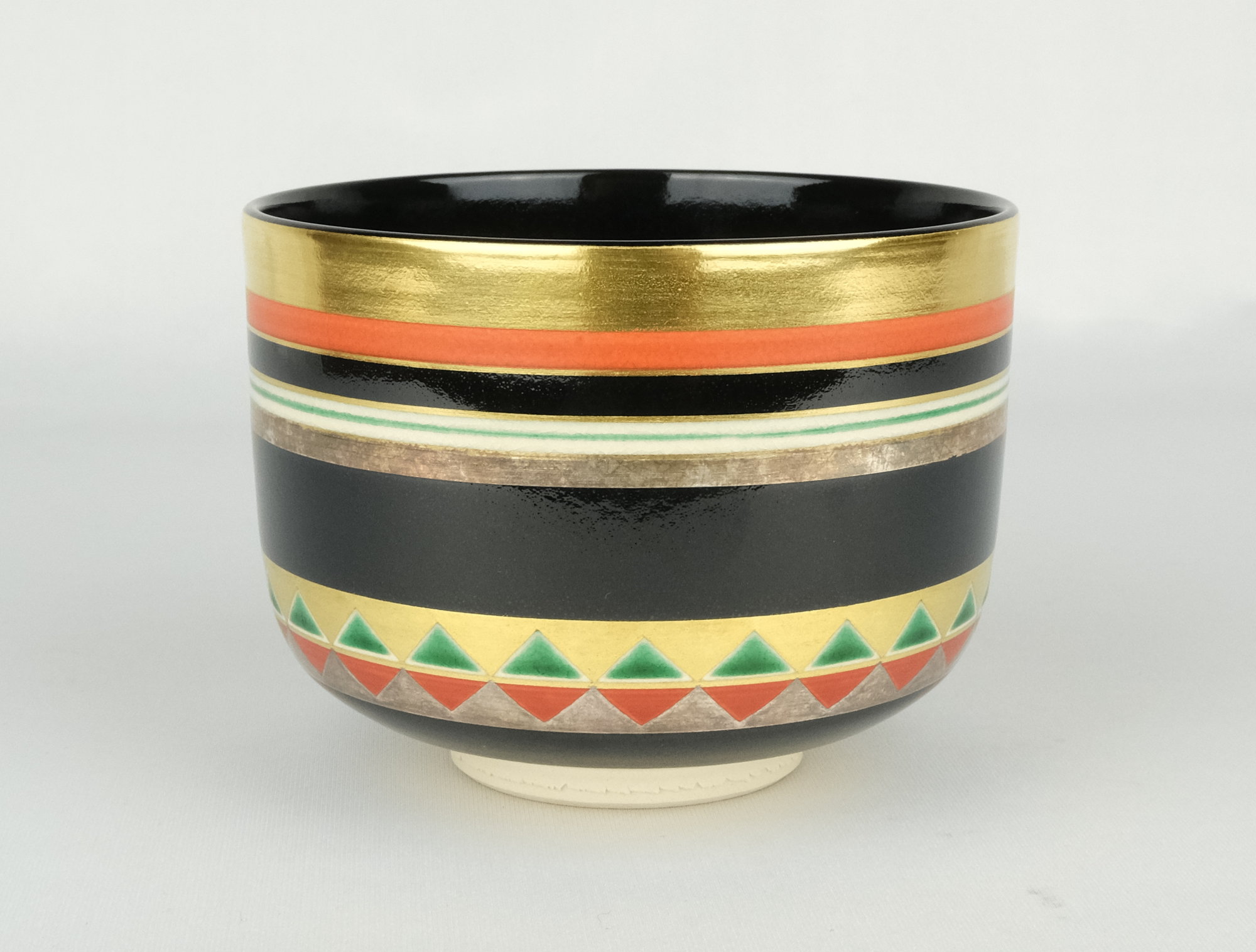 栗山園オンライン通販部 / 【出物】 仁清写色絵独楽之図茶碗 7代高橋道八