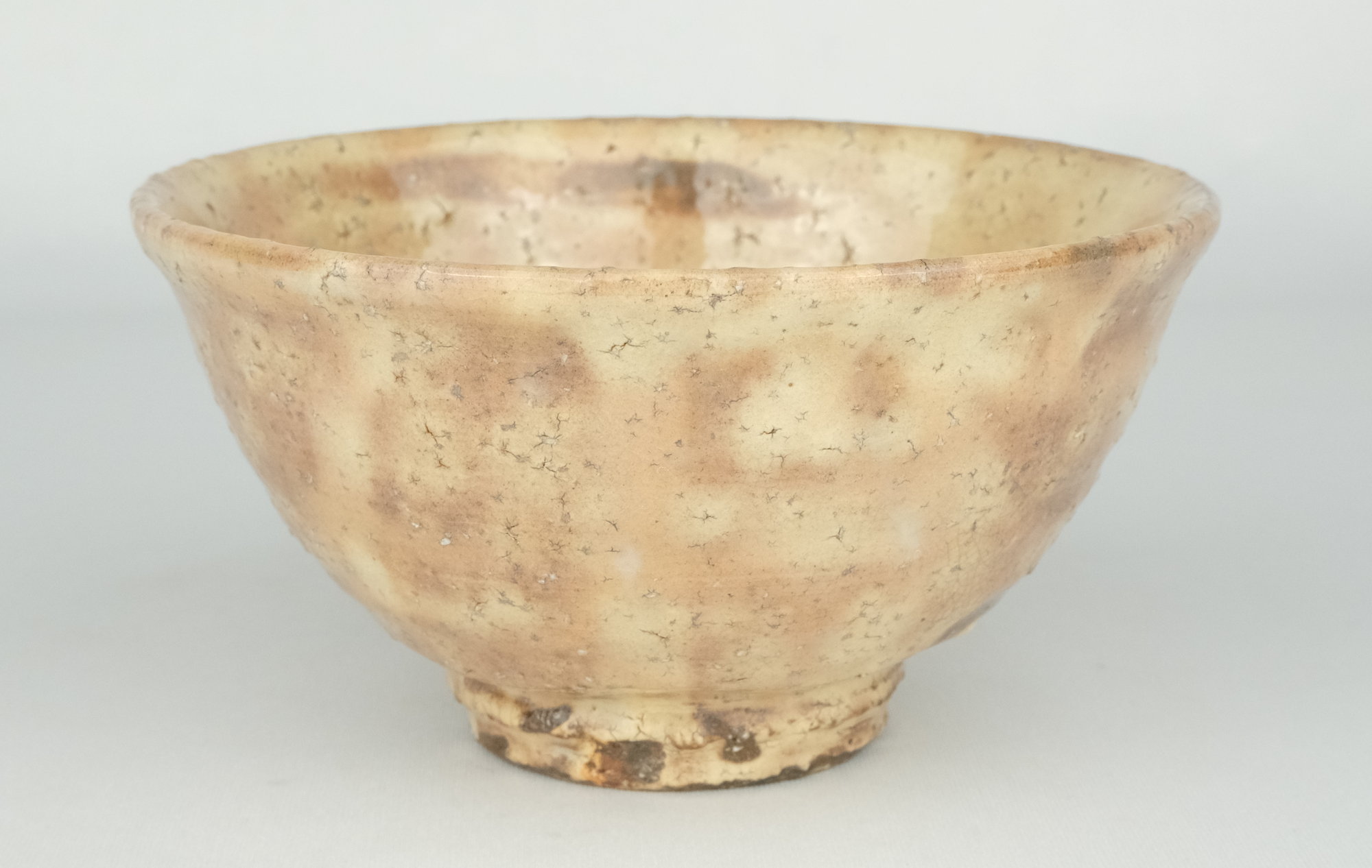 十三代 田原陶兵衛 萩焼七宝透菓子鉢 共箱 幅約