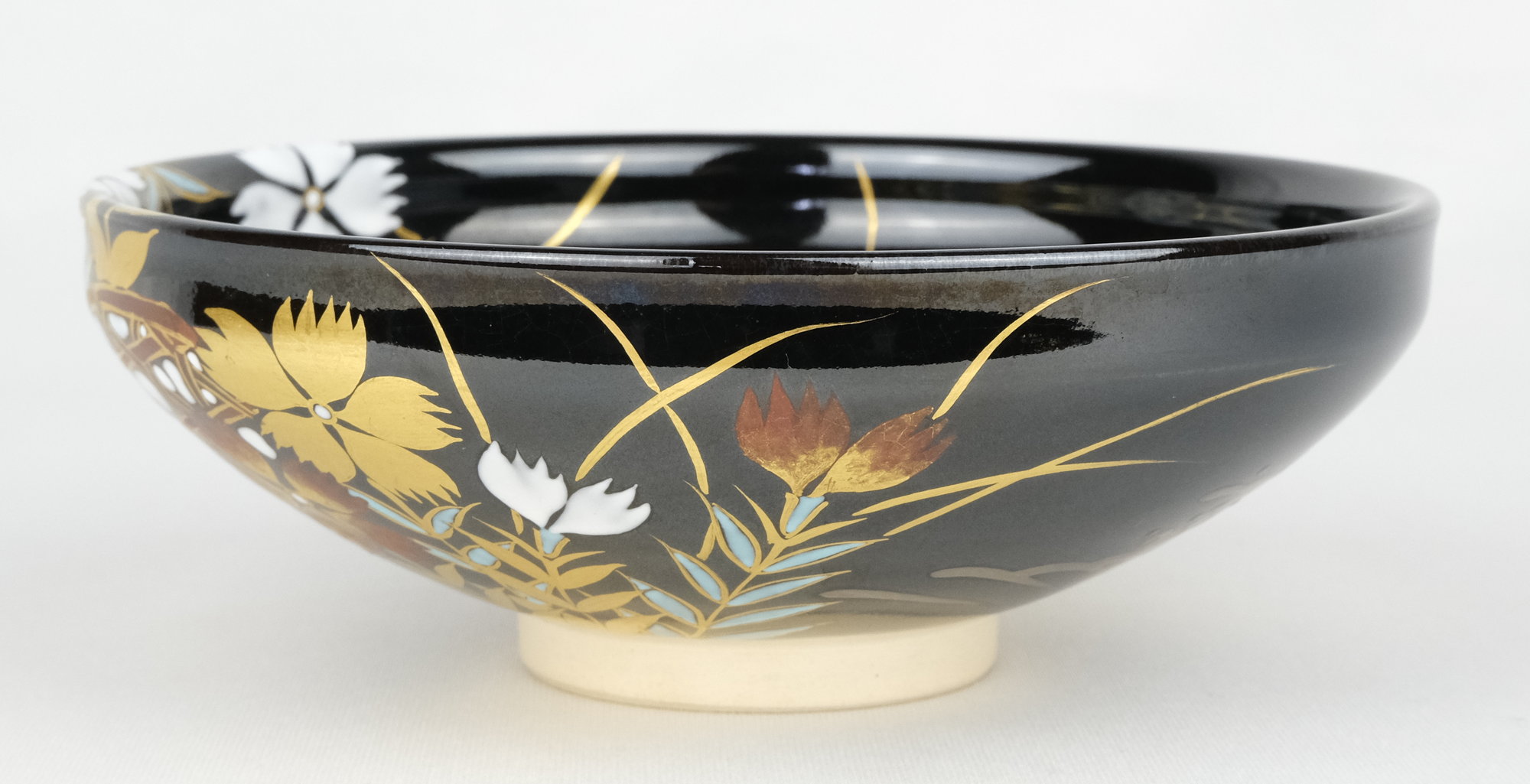 小峠丹山(葛芳) 火焔太鼓之絵茶碗共箱茶道具京焼雅楽 平安時代