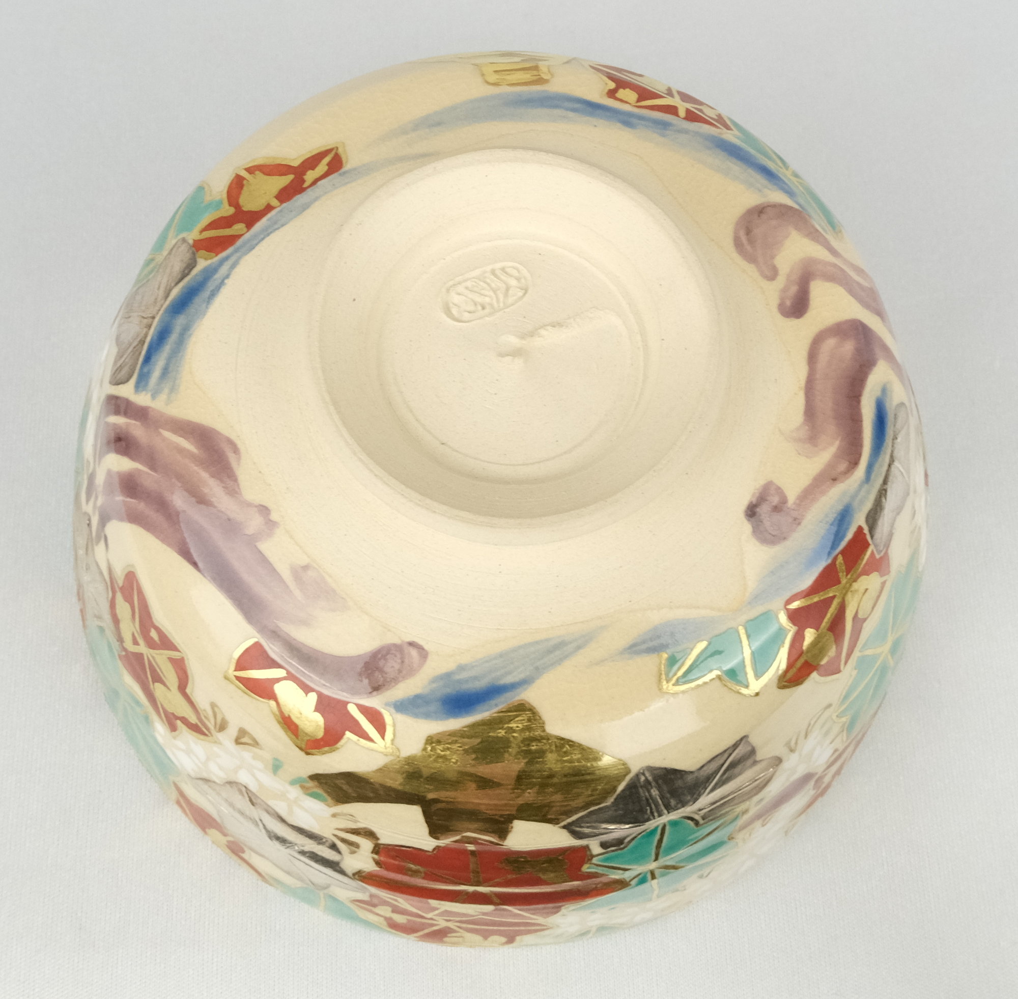 栗山園オンライン通販部 / 【出物】 仁清写雲錦茶碗 久世久宝 鵬雲斎書付