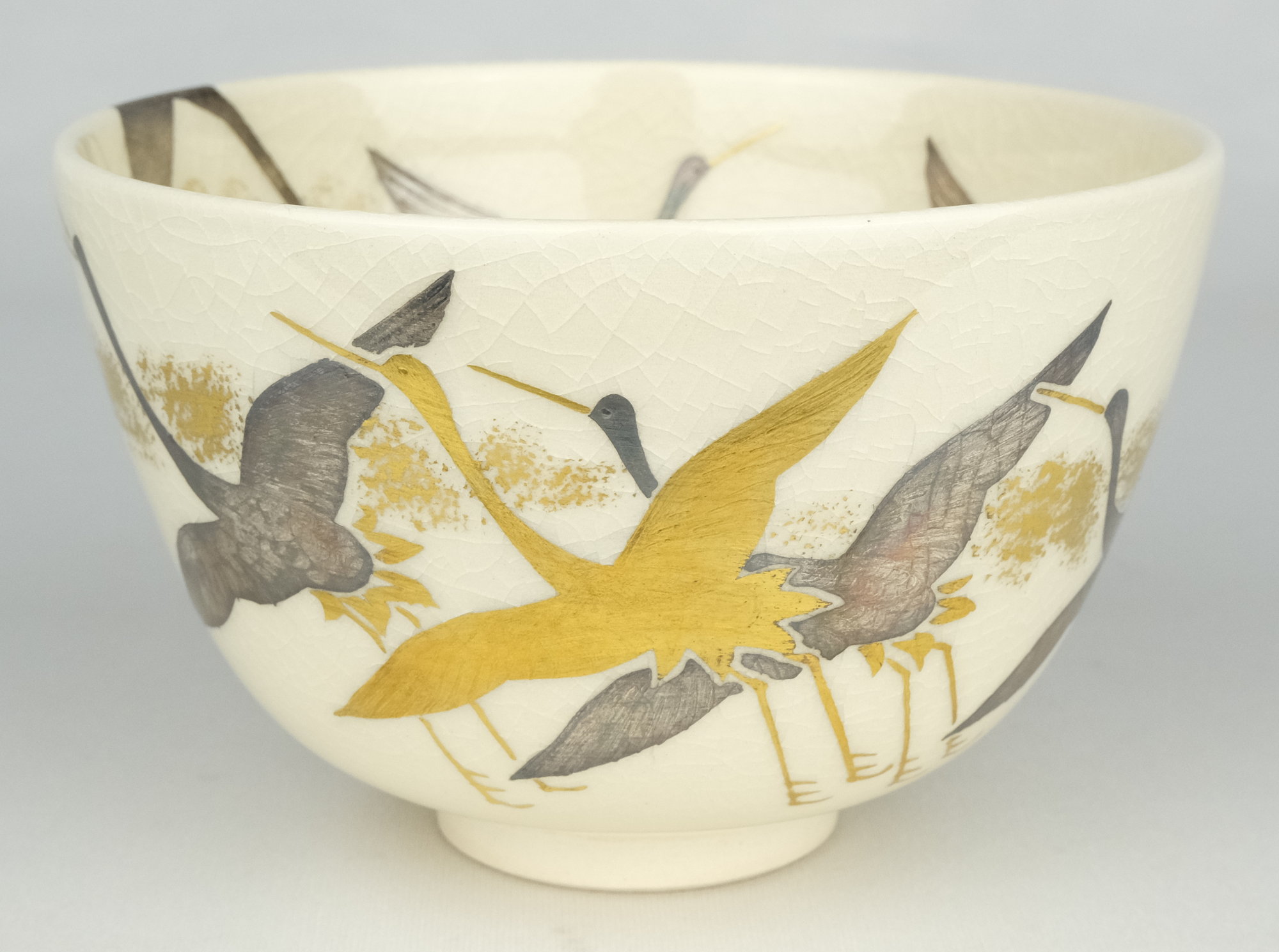 茶道具 阿漕焼 鶴松図 数茶碗 十客 共箱 V 7790A 【公式通販】