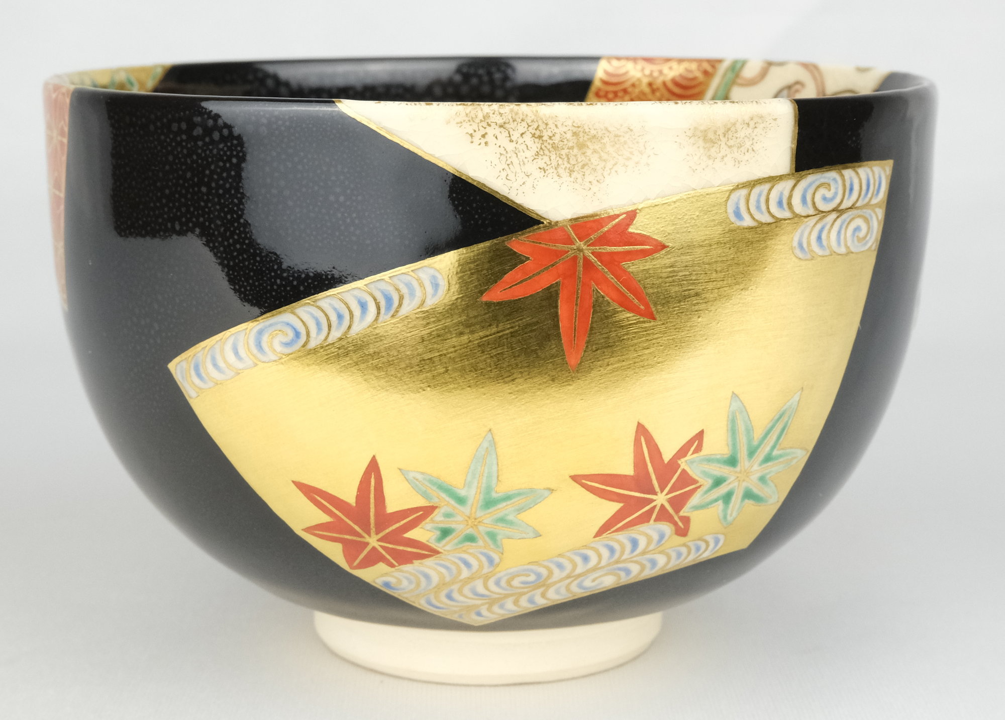 栗山園オンライン通販部 / 【出物】 黒釉地紙之図茶碗 8代高橋道八