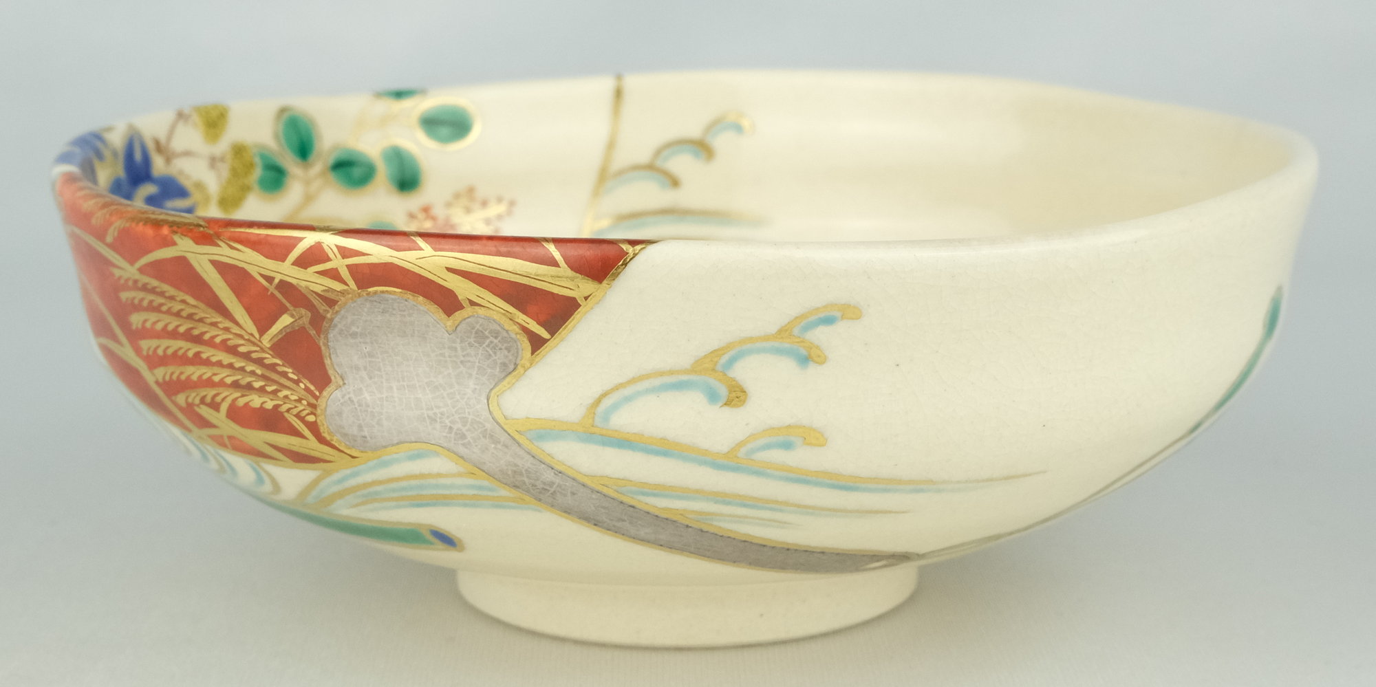 栗山園オンライン通販部 / 【出物】 色絵団扇平茶碗 16代永楽善五郎(即