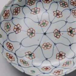 中国 天啓赤絵 花文七寸皿 M R8969 中国 天啓赤絵 花文七寸皿 M R8969