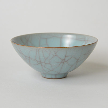 浦口雅行 青瓷黒晶鉄流ぐい呑 | しぶや黒田陶苑