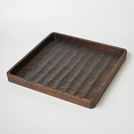 No.25-1 我谷盆 クリ / Tray, Wagata style, Chestnuts | しぶや黒田陶苑
