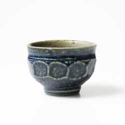 濱田庄司作塩釉面取り花瓶晋作織