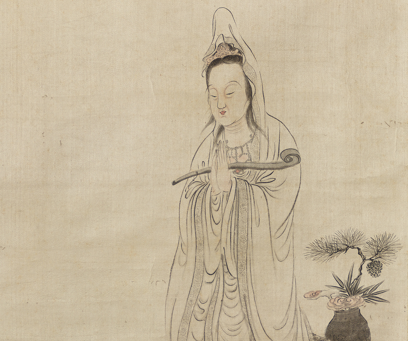 田能村直入筆 白衣観音図｜公益財団法人 黒川古文化研究所