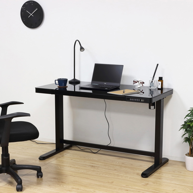 価格交渉可】Rston 電動昇降デスク サイドテーブル 黒 メモリ機能