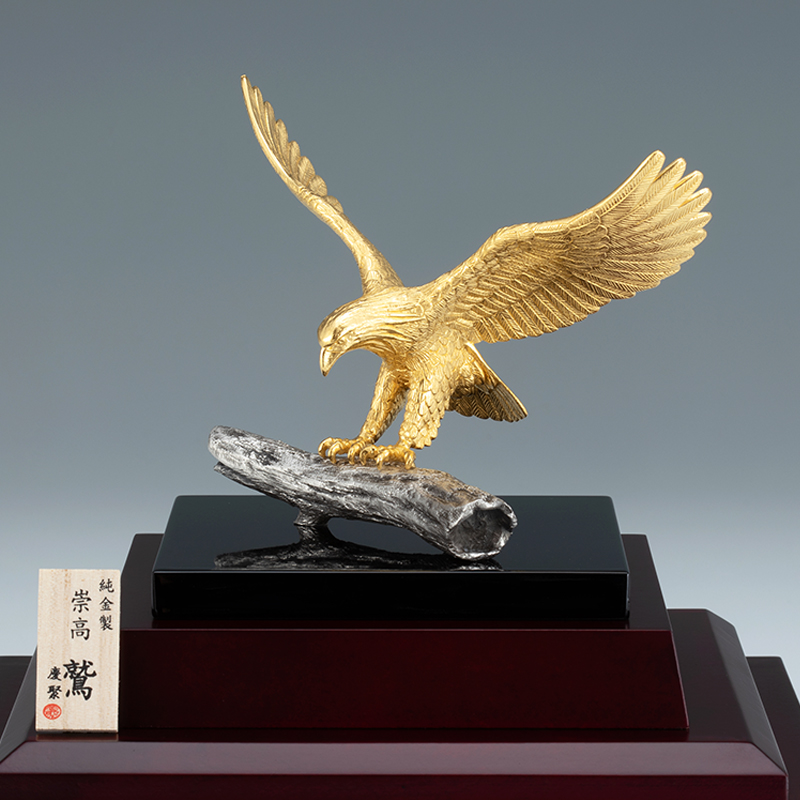 株式会社MERFオンラインショップ【KUROTANI】純金 崇高 鷲: 置物/ KUROTANI