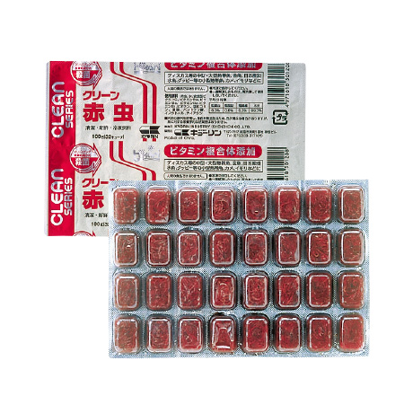 クリーン赤虫＜エンゼルフィッシュ・グッピーなどの熱帯魚,金魚,鯉に