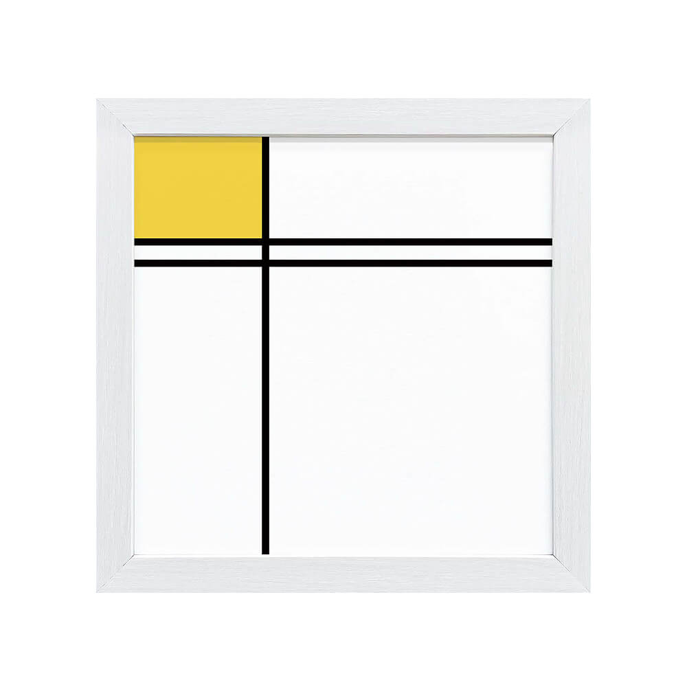Piet Mondrian（ピエト モンドリアン） 二重線と黄色のコンポジション