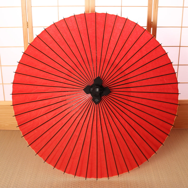 朱赤色の番傘｜ 辻倉 極み番傘 緋色｜ 辻倉京都和傘屋 - 日本最古の