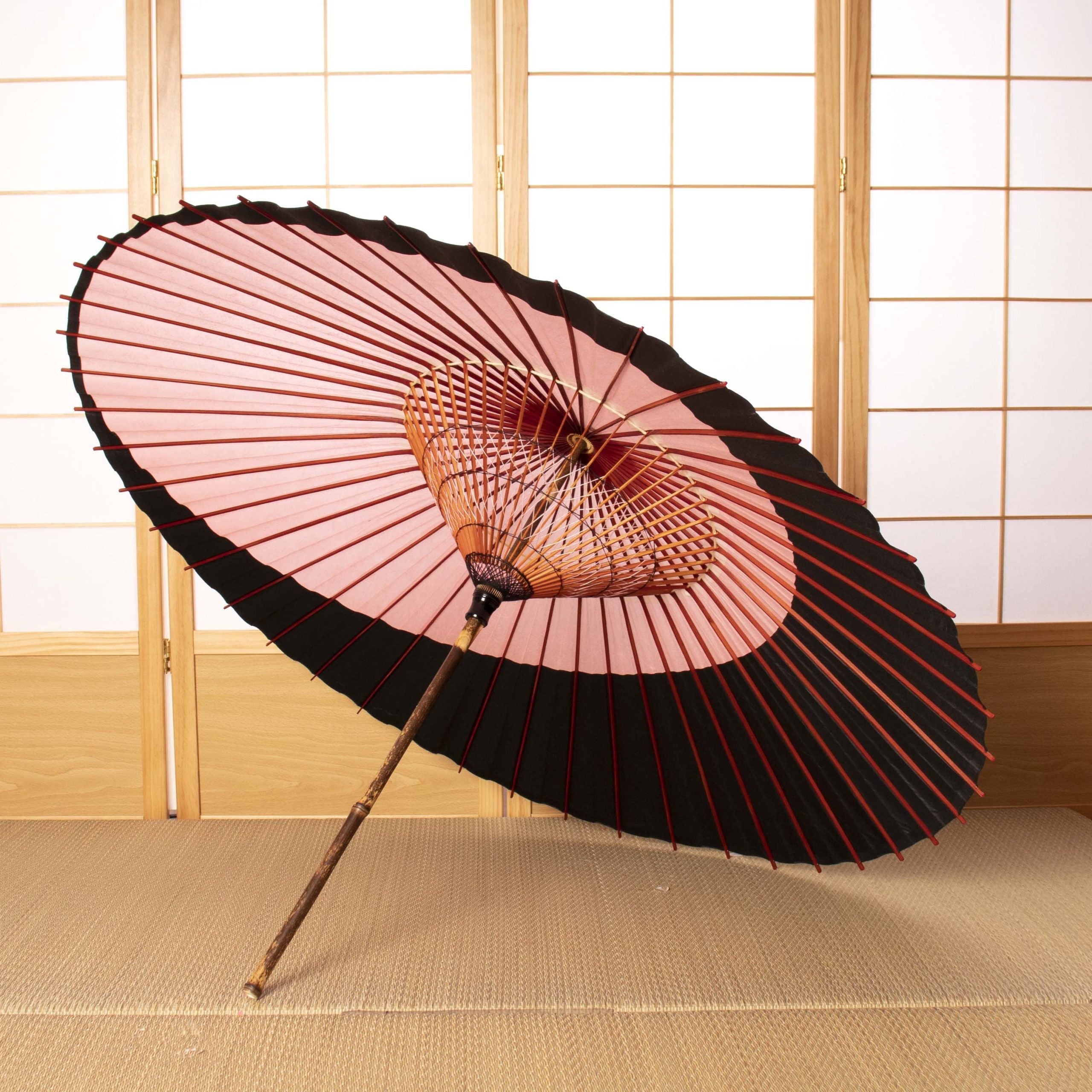 未使用品 特選 高級 蛇の目傘 和傘 かさ カサ 高級羽二重蛇の目傘絹