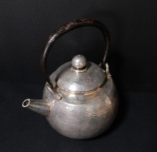 三世秦蔵六蔵六純銀七壽酒注一双純銀急須水注共箱付き本物保証