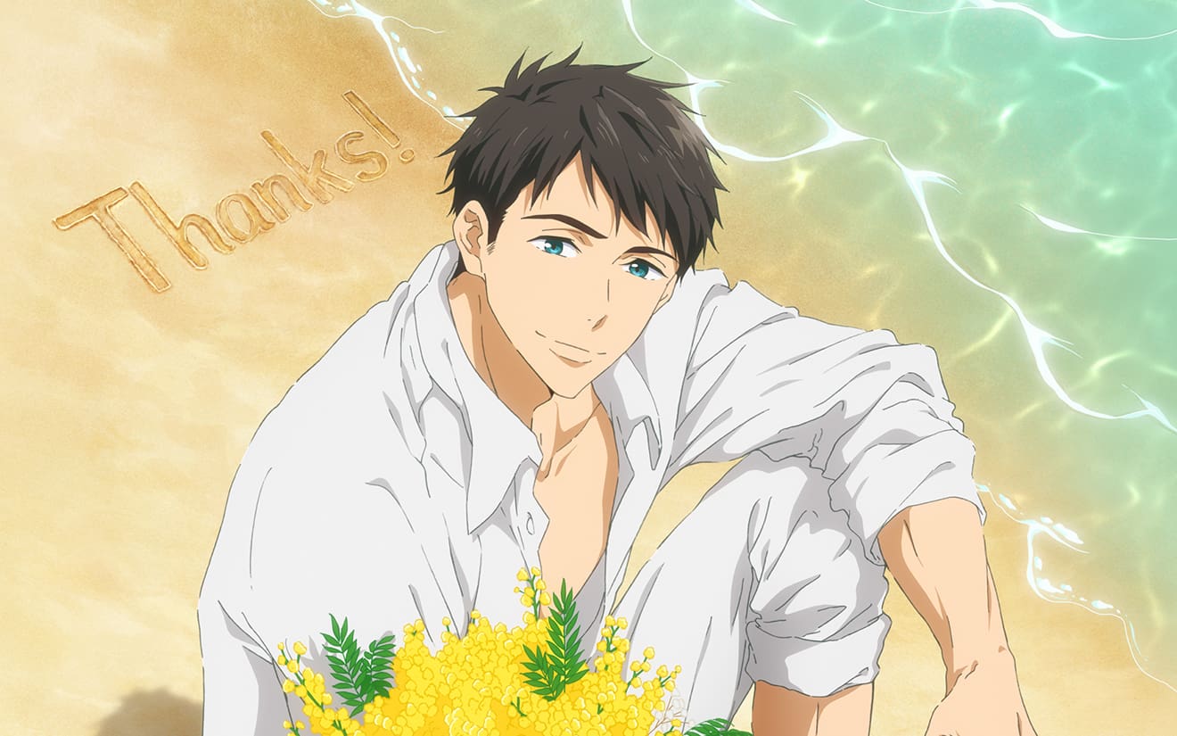 山崎 宗介 出張 京アニDoショップ 缶バッジ Free!シリーズ Thanks