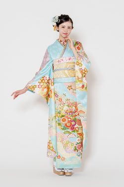 WA-Modern】正絹紋意匠無地振袖7点フルセット WA-