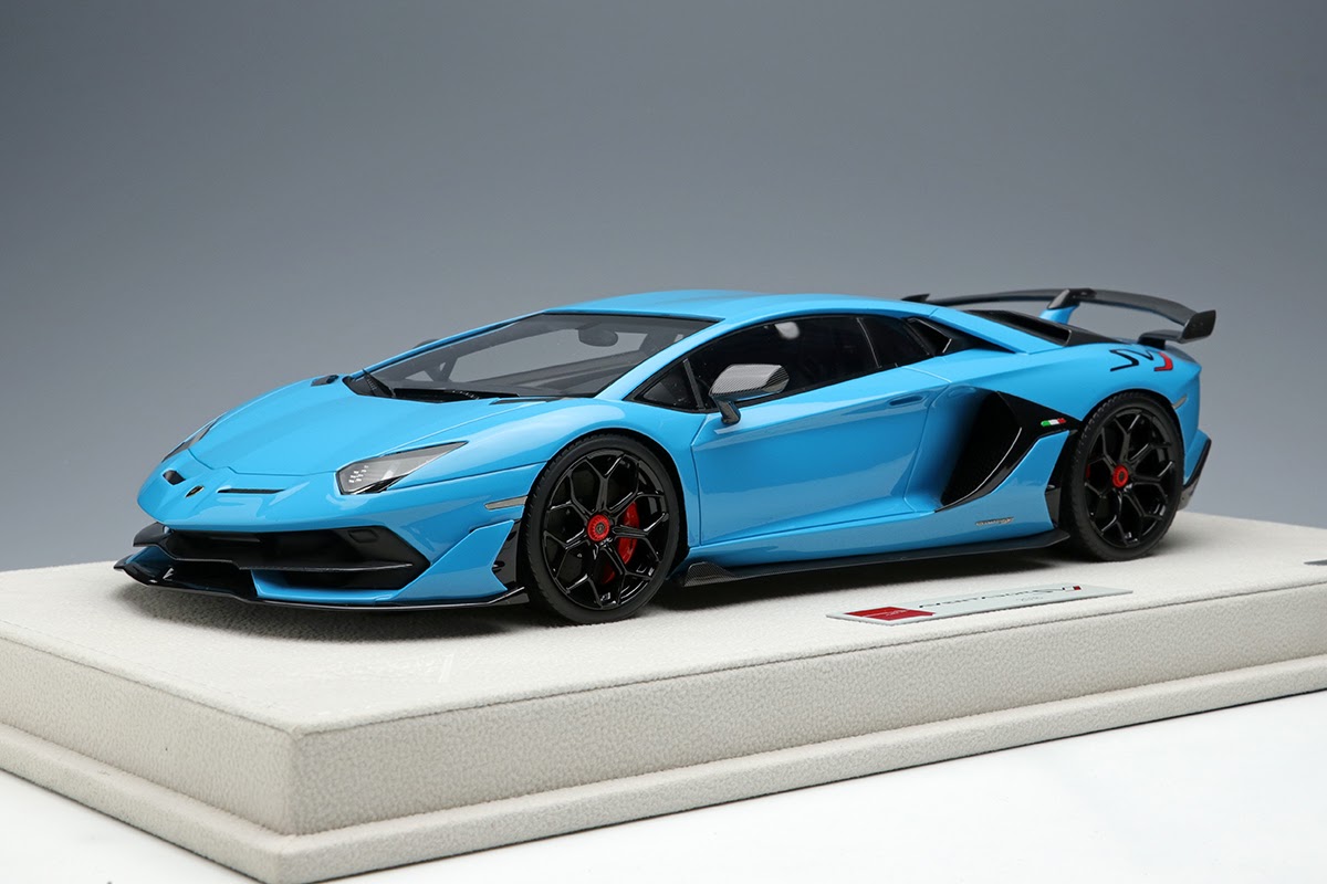 EIDOLON 1/18 Lamborghini Aventador SVJ 2018 Blue Grauco Limited 30