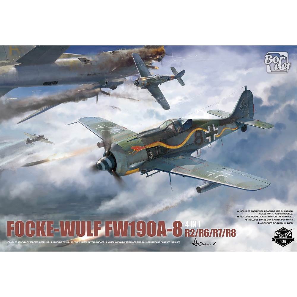 ボーダーモデル 1/35 フォッケウルフ Fw190 A-8 4in1（R2/R6/R7/R8