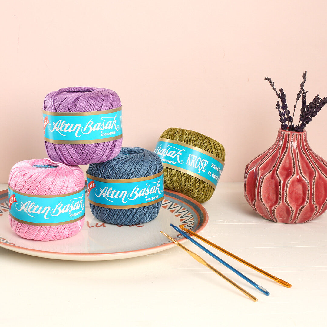 Altınbaşak 14/8 Yeşil Kroşe Yumak - 180 – Hobium