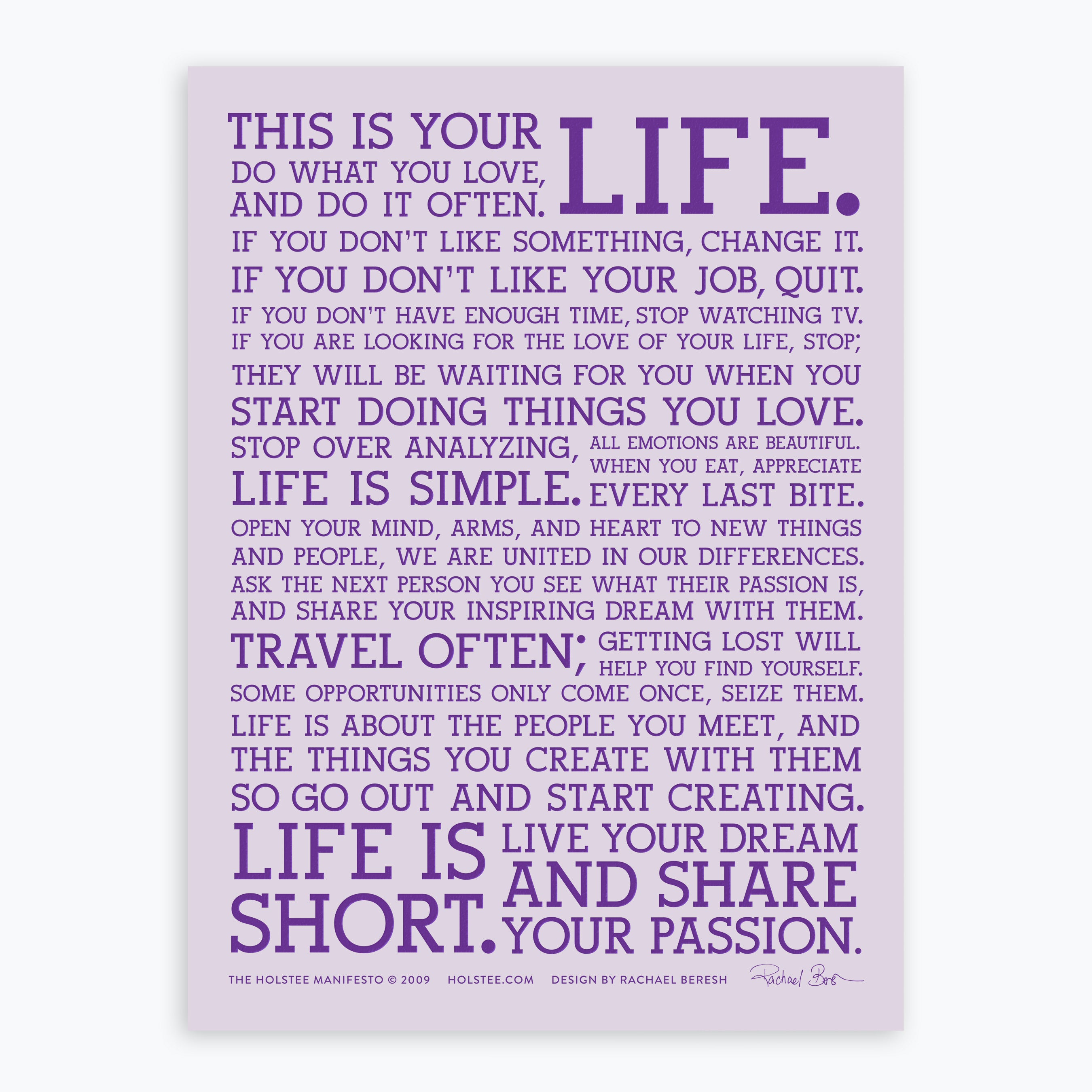 額装HOLSTEEマニフェストRachael Beresh サイン入り 額装HOLSTEE