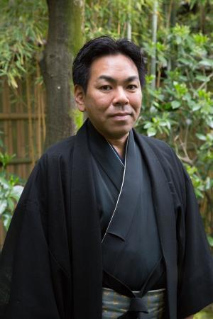 真作】薮内流 十三代 青々斎竹仲紹智「清流」紙本 横物 画賛 掛軸