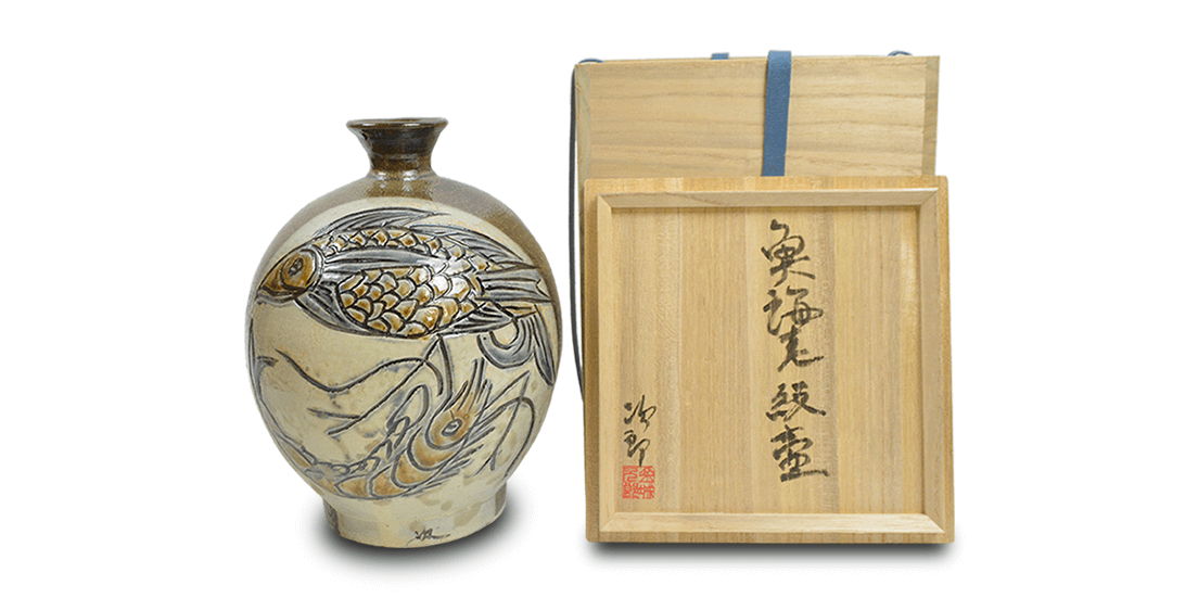 陶芸家人間国宝金城次郎作品徳利。 20年前横浜高島屋金城次郎個展で購入。