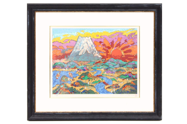 絹谷幸二『湖岸の城』アフレスコ画 F10号 絹谷幸二『湖岸の城