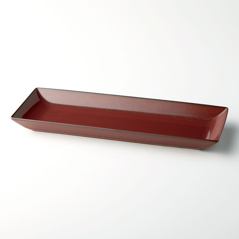 鉄絵 笹文 まな板皿 角皿 長方皿 在銘 藏 検） 鈴木藏？ 鈴木蔵？ 美濃