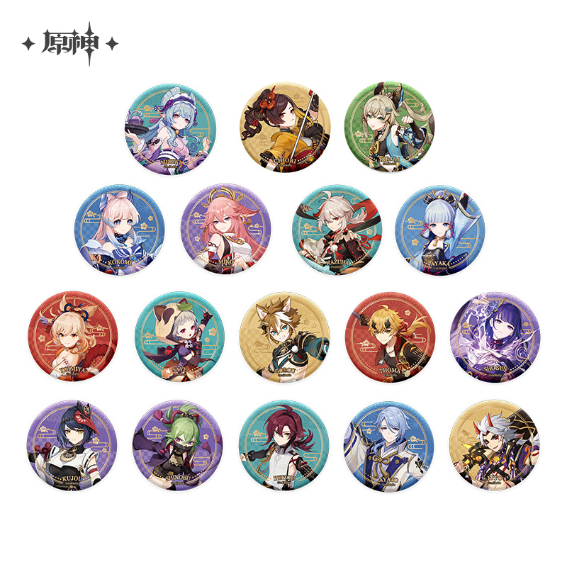 原神 缶バッチ 缶バッジ 原神「月夜の叙事詩」シリーズ 缶バッジ