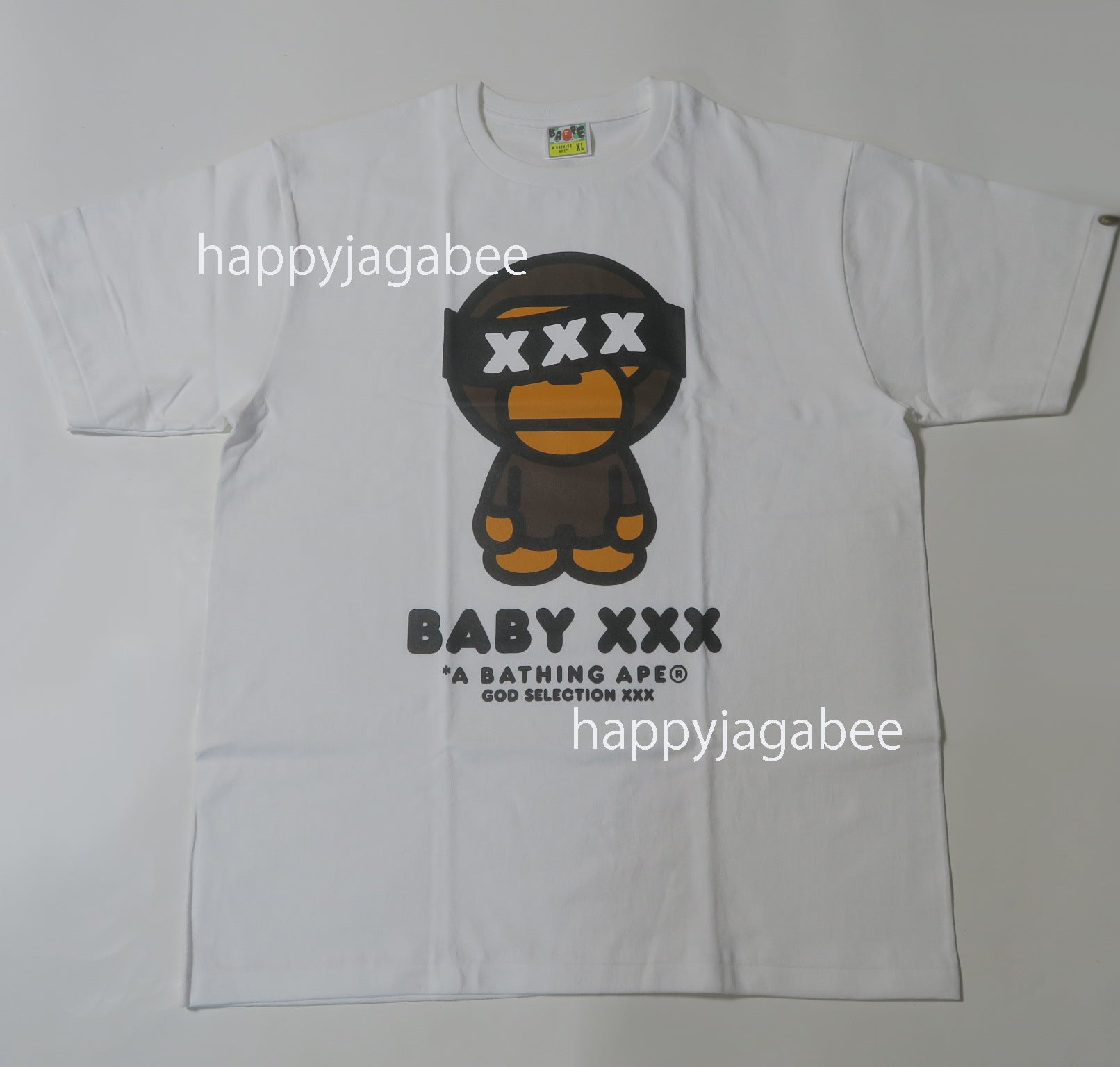 BAPE GOD SELECTION BABY MILO TEE L WHITE