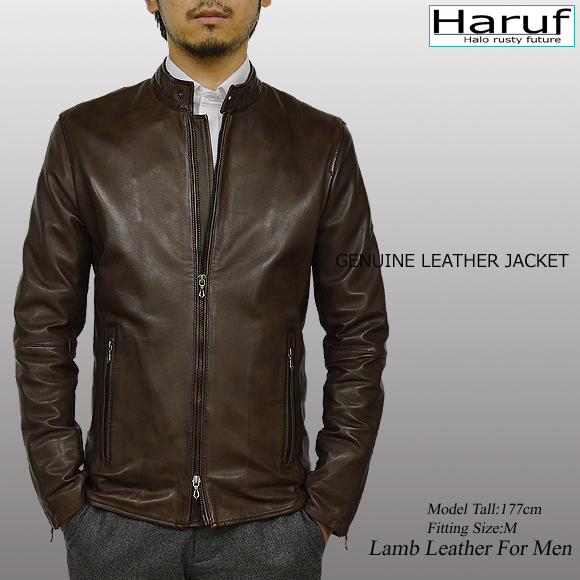 レザージャケットダークブラウン