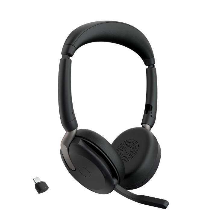 Jabra Evolve2 65 Flex Foldable Headset (w/Charging Pad) - Headsets