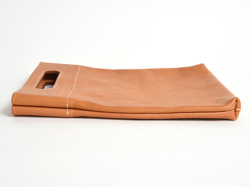 リュックを整理できる持ち手のついたA4・A5縦型バッグインバッグ / 革