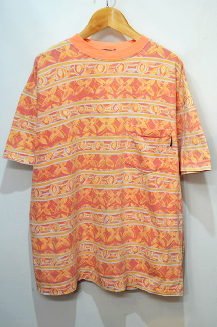80's Stussy 総柄ポケット付き Tシャツ - used&vintage box Hi-smile